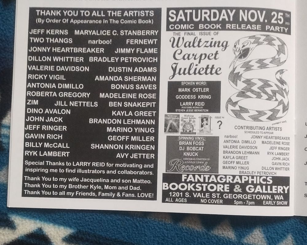 Waltzing Carpet Juliette - Set of 4 zines