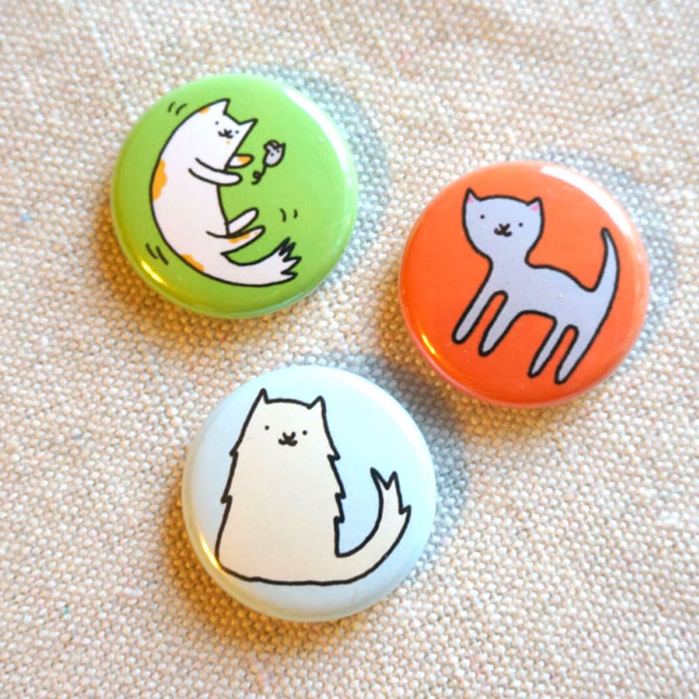 Cat Lover Button Set
