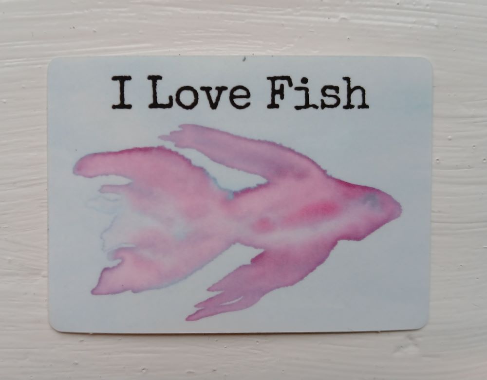 I Love Fish Sticker