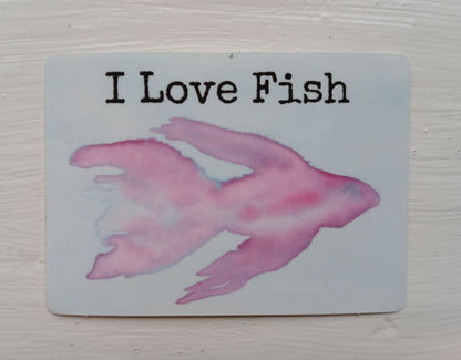 I Love Fish Sticker