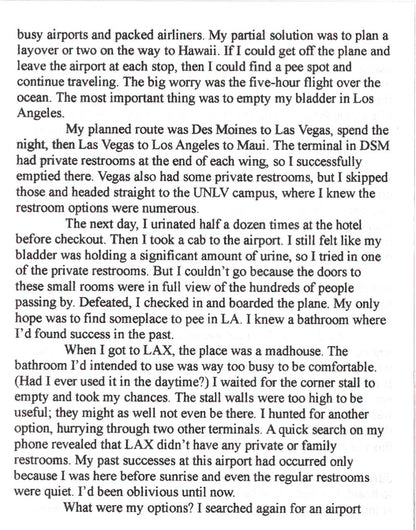The Paruretic #3: Vacation