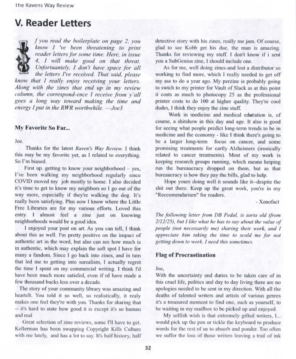 Ravens Way Review No.4