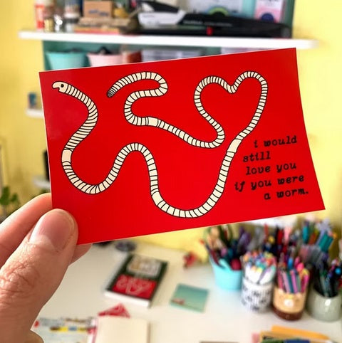 Worm Sticker