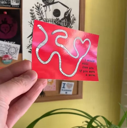 Worm Sticker